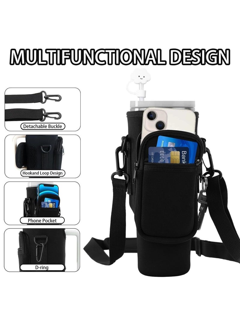 Generic Insulated cup holder with storage bag, Black  - Image 2