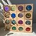 KOAICS 16PCS Acrylic Wooden Gem Blocks Sparkling Acrylic Colorful StackingToys Open Ended Play Montessori Educational Toys 16PCS Square Gem Blocks - Image 2