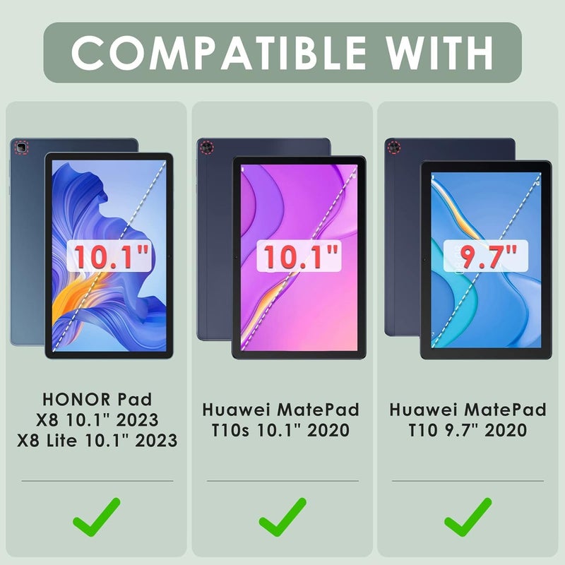 Vertus ® Premium Tempered Glass Screen Protector for Honor Pad X8 (10.1" inch) (2022) / X8 Lite 10.1" 2023 / Huawei MatePad T10 9.7" / T10s 10.1" with Anti-Scratch & Smudge Proof Coating - Image 2