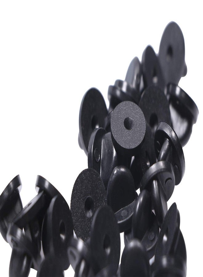 Shapenty Clutch PVC Rubber Pin Backs Keepers Replacement Uniform Badge Comfort Fit Tie Tack Lapel Pin Backing Holder Clasp (Black, 30PCS) - Image 3