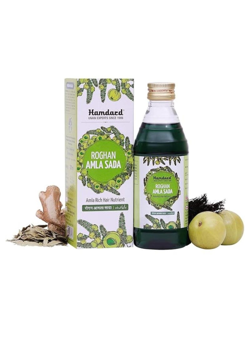Hamdard Hamdard Rogan Amla Sada Pure Herbal Nourishing Hair Oil, 200 ml  - Image 2