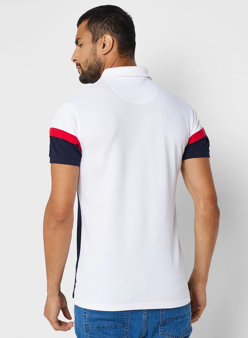 Seventy Five Colour Block Polo Shirt