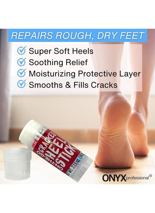 Onyx Professional - Cracked Heel Repair Balm Stick for Dry Cracked Feet Treatment - Moisturizing Heel Balm Rolls On So No Mess Like Foot Cream Foot Lotion - Rescues Cracked Feet for Skin So Soft - Image 1