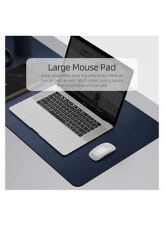 Cool Baby Multifunctional Office Desk Pad, Ultra Thin Waterproof PU Leather Mouse Pad, Dual Use Desk Writing Mat for Office/Home(90*45 CM，Yellow + Blue)  - Image 4