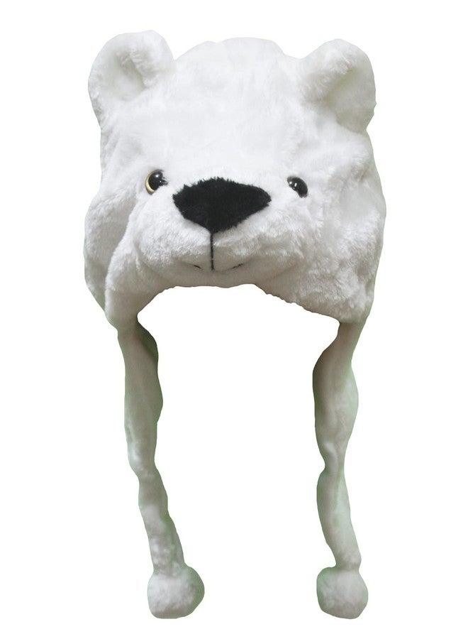 Petitebella Polar Bear Warm Hat (One Size, White)