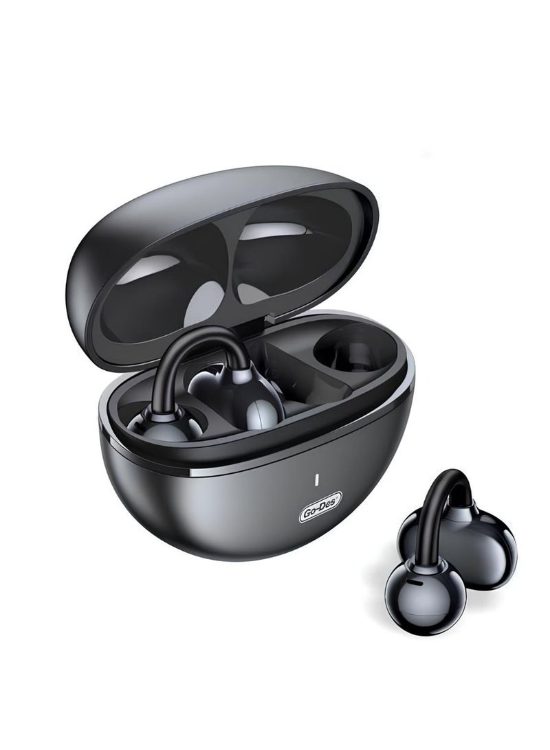 جو-ديز سماعات أذن لاسلكية GD-EP2031 مزودة بمشبك للأذن وتقنية بلوتوث 5.3 وخاصية إلغاء الضوضاء ENC وسماعات أذن OWS وتوصيل هوائي من النوع C وشحن سريع مع علبة شحن - Image 2