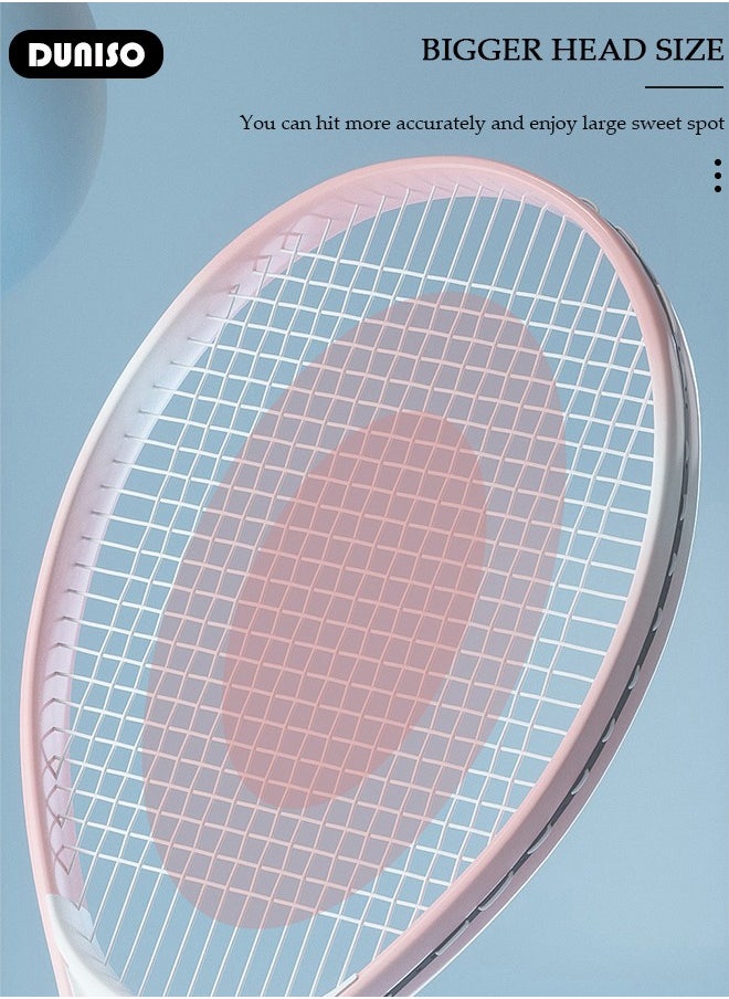 DUNISO - Single Tennis Racket Set for Student Training Tennis and Beginners of 1 Tennis Racquet Lightweight Including 1 Tennis Balls 1 Non-slip Hand Glue 1 Tennis Bag and 1 Water Injection Base - Image 1