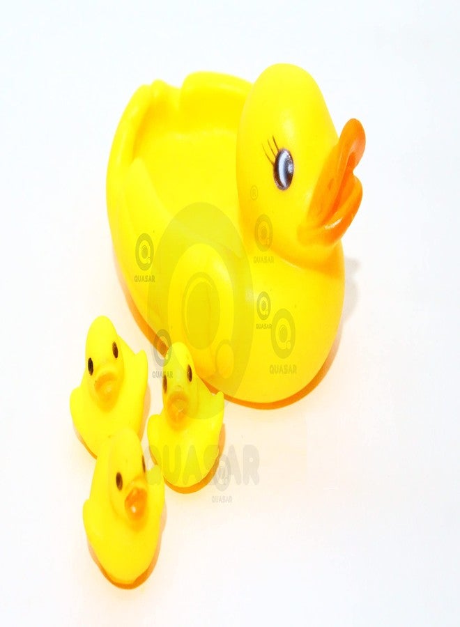 Quasar Duck Chu Chu Made in Safe Non-Toxic Silicone Rubber Rattle for Children Toddler Infant Products Born Baby First Toys - Image 1