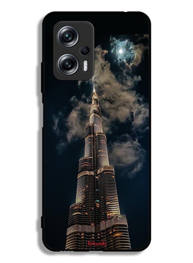 Tolwak Xiaomi Redmi Note 11T Pro Plus 5G Protective Case Cover Burj Khalifa In Night - Image 2