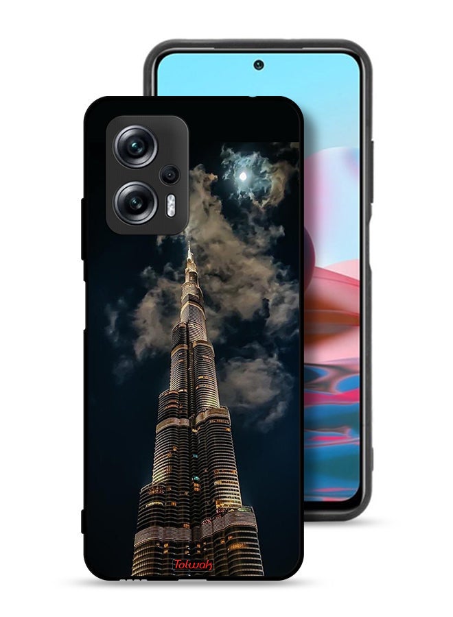 Tolwak Xiaomi Redmi Note 11T Pro Plus 5G Protective Case Cover Burj Khalifa In Night - Image 1
