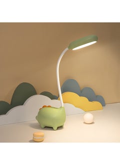 Dinosaur Led Desk Lamp Eye Protection For Reading Studying Usb Rechargeable Small Night Light For Students-Light Source Power:3W-Light Color:Green