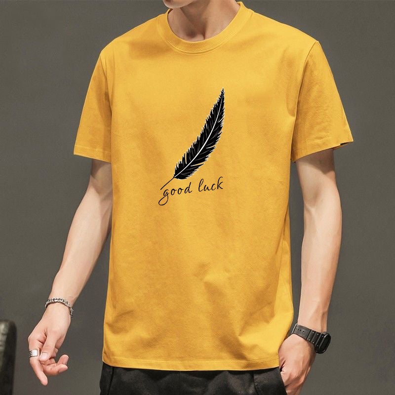 Round Neck Short-Sleeved T-Shirt Men'S T-Shirt Fashionable Short Fashionable All-Match Casual Top Clothes Men'S T-Shirt - Image 1