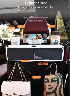 Generic Car Back Seat Organizer with 2 Drink Cup Holder, Tissue Box and Storage Box Hook, Multi-functional Storage, Great for Kids and Travel  - Image 3
