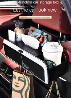 Generic Car Back Seat Organizer with 2 Drink Cup Holder, Tissue Box and Storage Box Hook, Multi-functional Storage, Great for Kids and Travel  - Image 4