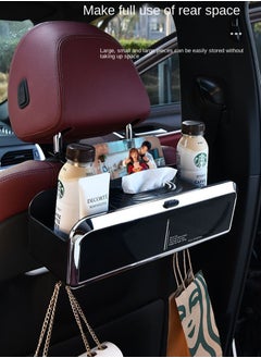 Generic Car Back Seat Organizer with 2 Drink Cup Holder, Tissue Box and Storage Box Hook, Multi-functional Storage, Great for Kids and Travel  - Image 5