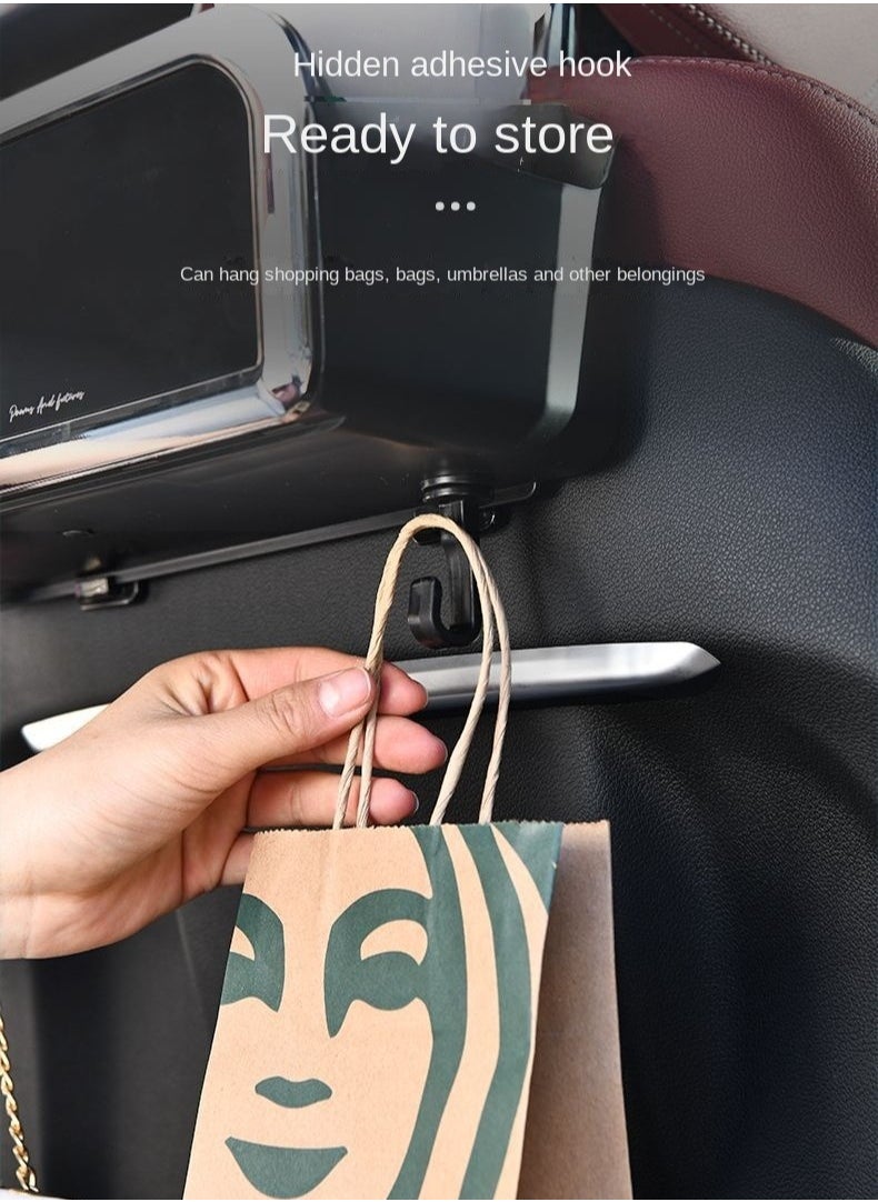 Generic - Car Back Seat Organizer with 2 Drink Cup Holder, Tissue Box and Storage Box Hook, Multi-functional Storage, Great for Kids and Travel - Image 1