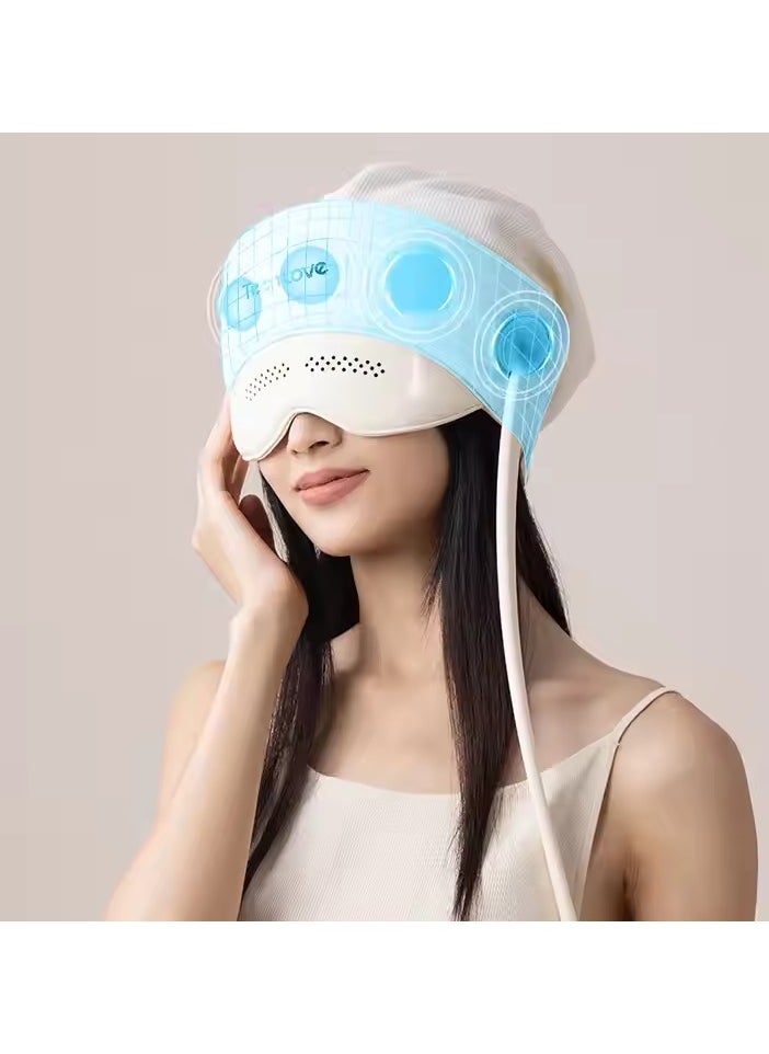 Techlove Techlove 2 in 1 Head Eye Massager Electric Heat Compression Air Pressure Vibrating Ems Eye Massager Helmet Head Scalp Massager  - Image 3