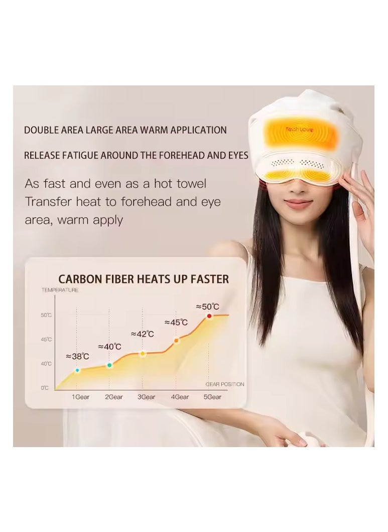 Techlove Techlove 2 in 1 Head Eye Massager Electric Heat Compression Air Pressure Vibrating Ems Eye Massager Helmet Head Scalp Massager  - Image 5