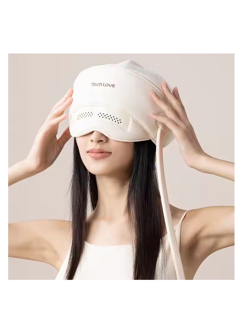 Techlove Techlove 2 in 1 Head Eye Massager Electric Heat Compression Air Pressure Vibrating Ems Eye Massager Helmet Head Scalp Massager  - Image 1
