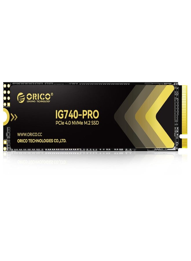 أوريكو قرص صلب صناعي ORICO SSD M.2 NVMe SSD سعة 1 تيرابايت، محرك PCIe 4.0 بسرعة قراءة 7100 ميجابايت/ثانية، TLC NAND، أمان بيانات متقدم ومبدد حراري مبتكر، لأجهزة الكمبيوتر الصناعية والكمبيوتر المحمول الشخصي وPS5 - IG740PRO - Image 1
