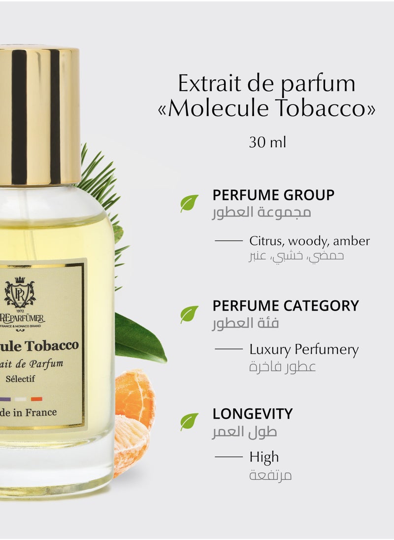 PREPARFUMER - From France Molecule 30ml - Citrus Woody Amber Scent - Luxury Fragrance with Mandarin & Bergamot - Long Lasting With Saffron Notes - Image 1