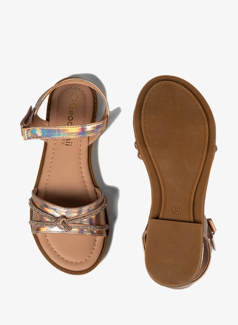 Geoomnii GOLD Geoomnii Girls’ Sandals – Comfortable Casual Sandals for Children, Pre-Teen & Junior Girls for School, Play & Everyday Wear for Women | Best Price UAE