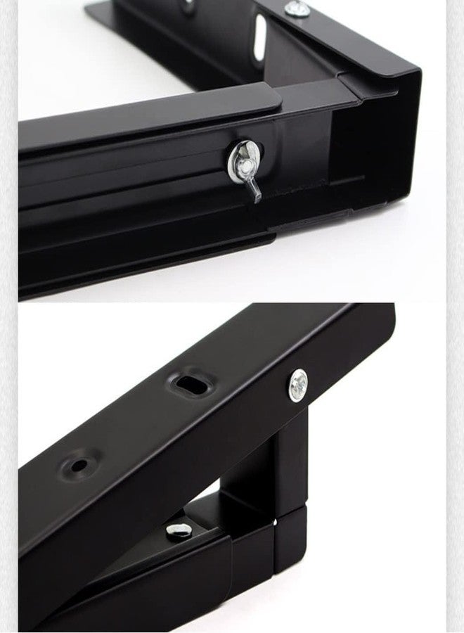 Komost 2-Pack Universal Microwave Shelf Wall Mount, Foldable Arm Adjustable Extensible Wall Hanging Microwave Brackets Oven Stand Shelf Rack - Image 2