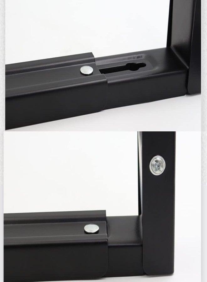 Komost 2-Pack Universal Microwave Shelf Wall Mount, Foldable Arm Adjustable Extensible Wall Hanging Microwave Brackets Oven Stand Shelf Rack - Image 3