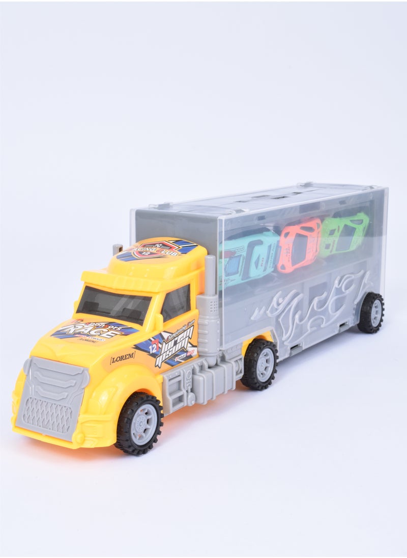 FUN MOMENT - Car Transporter Truck 3 Mini Cars and Truck - Image 1