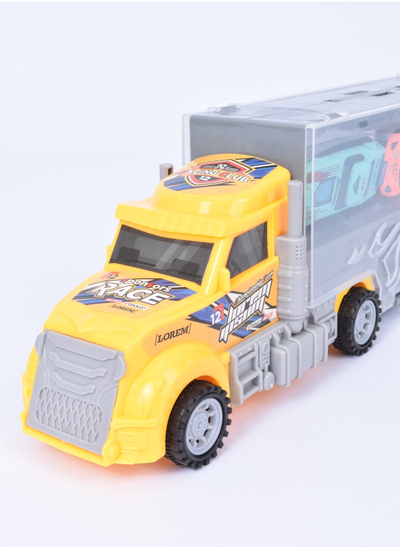 FUN MOMENT - Car Transporter Truck 3 Mini Cars and Truck - Image 1
