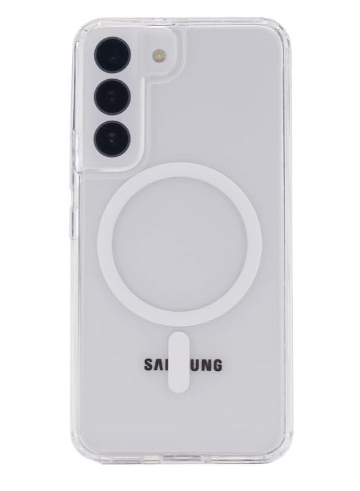 TIGER Magnetic Clear Case for Samsung Galaxy S22, Slim Bumper, Magsafe-Compatible with Card Wallet & Wireless Charger, Shockproof Screen & Camera Protection – Durable & Stylish Phone Case  - Image 1