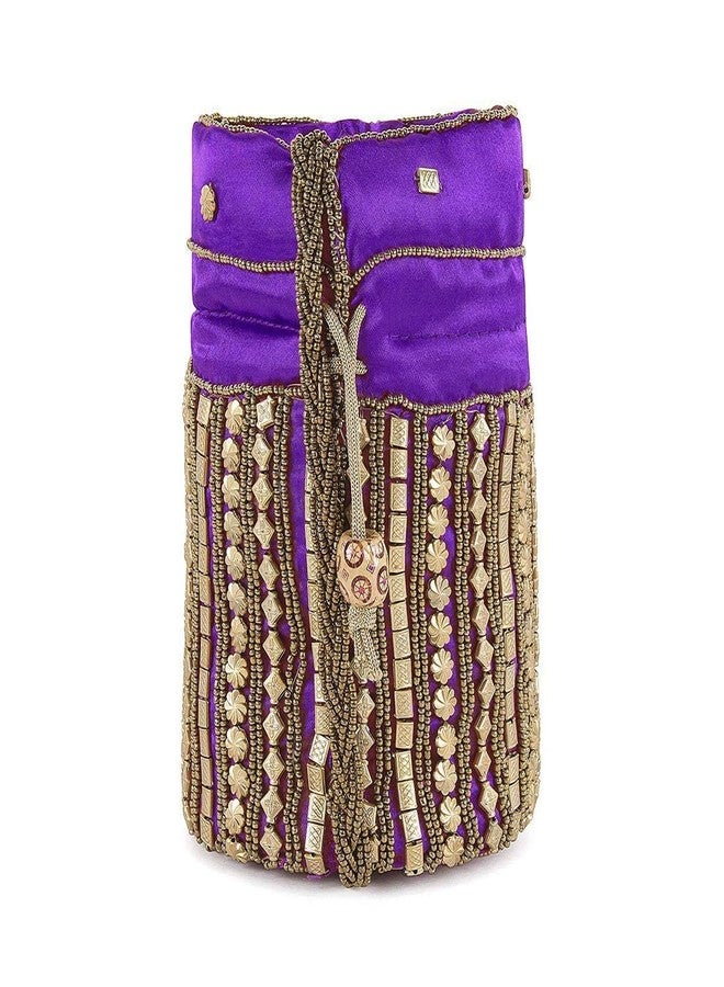 REGMESS Women's Ethnic Rajasthani Potli Bag, Pouch Potli Purse for Women and Girls (Purple)(Pack of 1) - Image 2