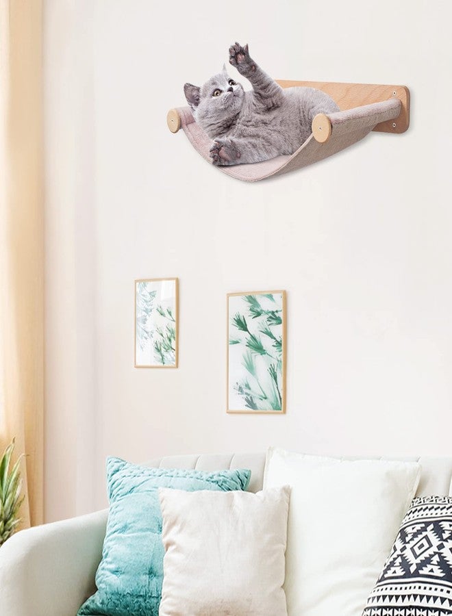 Purife Cat Hammocks Shelf Mounted Indoor Cat Shelves & Perches - Large Soft Wall Hammock Beds for Climbing, Playing, Sleeping, Lounging - Image 5