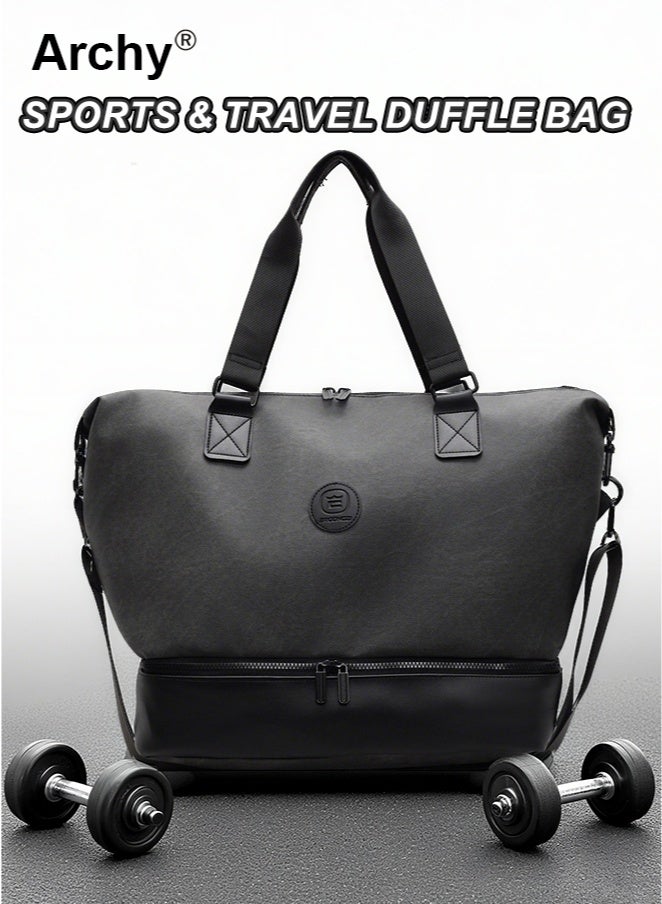 Archy Unisex Large-Capacity Travel & Gym Bag - Dry-Wet Separation, Durable Material for Short Trips, Fitness, Maternity Prep - Image 2