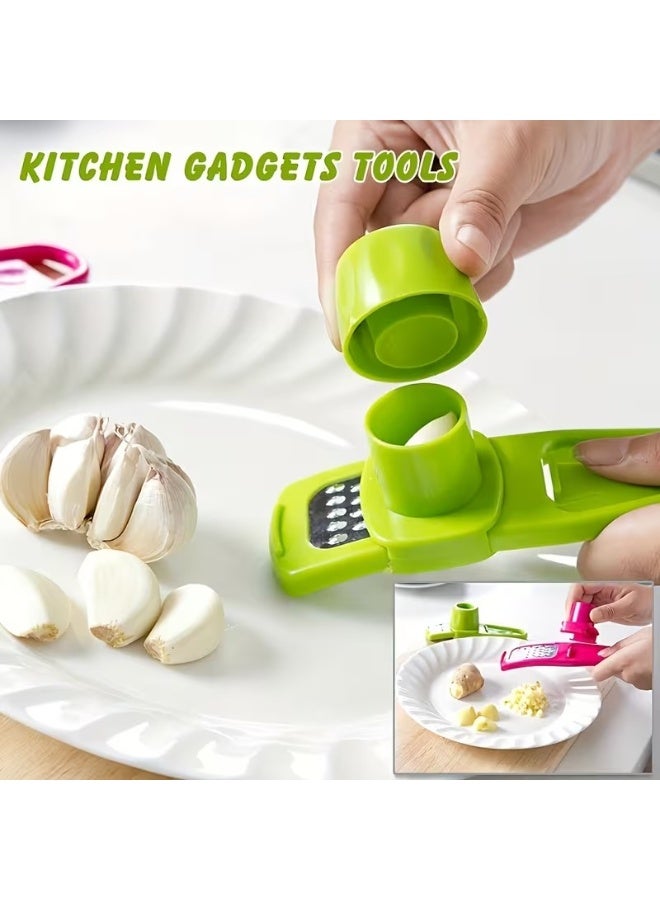 Goolsky 1pc Mini Garlic Grinder Creative Garlic Press Kitchen Garlic Mash Manual Garlic Mashing Green Kitchen Gadgets Outdoor picnic and barbecue tools - Image 5