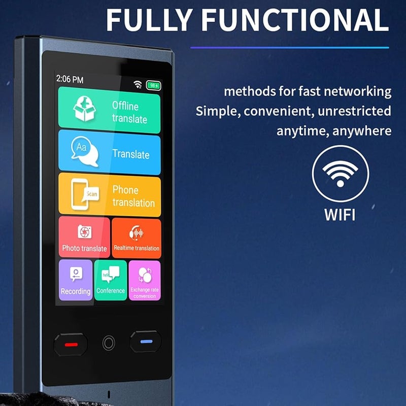 Smart Voice Translator Device 3 Inch Touchscreen 138 Languages Online 15 Offline Real Time - Image 5