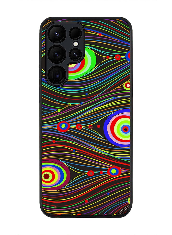 Stylizedd For Samsung Galaxy S25 Ultra 5G Case,Slim fit Camera Protection, Shockproof Thin Phone cover  - Peacock Eyes  - Image 1