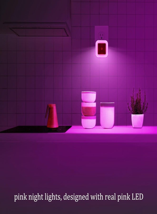Nibbler Pack of 3 Night Lamp for Bedroom Smart Sensor Automatic ON/Off Dim LED Light Energy Saving 0.5W Night Light Long Life Plug in Bed Lamps, Hallway Stairs Kitchen Bathroom (Pink, 3) - Image 2