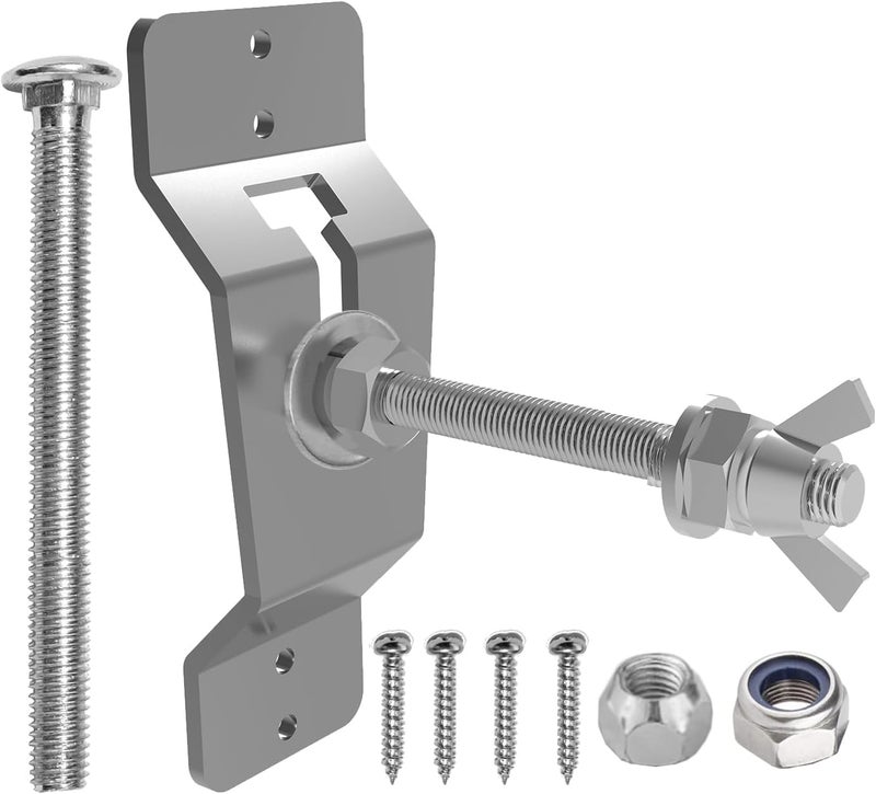 Adamoss Wall Mount Spare Tire Carrier for Trailer, Universal Fit, Silvery Steel - Image 1