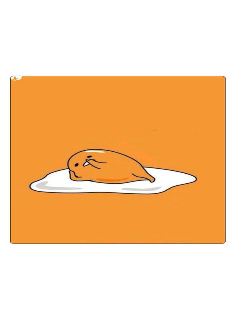 Printed Anti-Slip Gaming Mouse Pad Orange/White