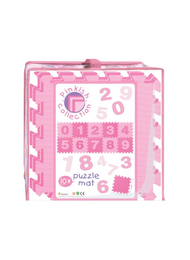 Power Joy Pink Puzzle Mat Number 30x30cm 10-Pieces | Floormat | Playmat | Easy to Clean | Mat for Crawling | Baby Eva Foam Mat | Water-Resistant | Ideal for Living Room, Play Room - Image 3