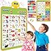 GaHoo Electronic Alphabet Wall Chart Talking ABC 123s Music Poster Kids Montessori Toys for Toddlers 24 Interactive Educational Toddler Toy Learning Gift for Age 1 2 3 4 5 Year Old Boys Girls Green - Image 3