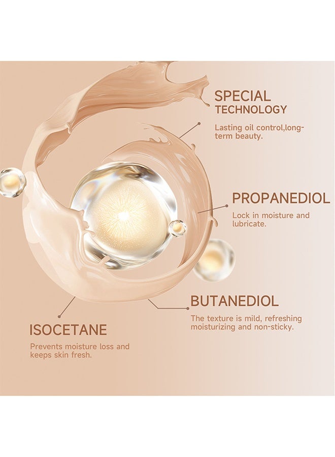 شيلافز كريم أساس سائل غير لامع لا تشوبه شائبة ، حافظ على اللون غير اللامع طويل الأمد للماء كريم أساس سائل للمكياج يشعر بخفة الوزن ومريح قابل للبناء كريم أساس خافي عيوب طبيعي لا تشوبه شائبة لتغطية الاحمرار # 03 الخوخ الدافئ - Image 5