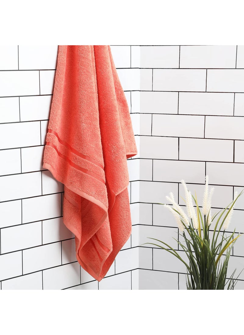 SPACES Spaces 100 Cotton Bath Towel High Absorbency Soft Feel Quik to Dry 500 GMS Attrium Towel for Bath Bath Towel for MenWomen Bathing Towel Red Size 70 X 150 Cms  - Image 1
