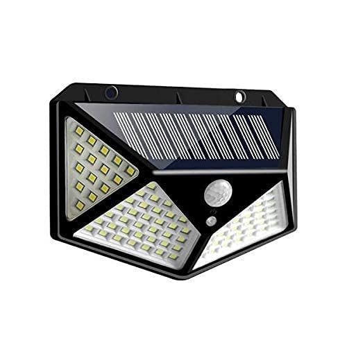LETURE Solar Light 100 LED Motion Sensor Light 4 Side Bright Light with Dim Mode Security Lamp for Home - Image 1