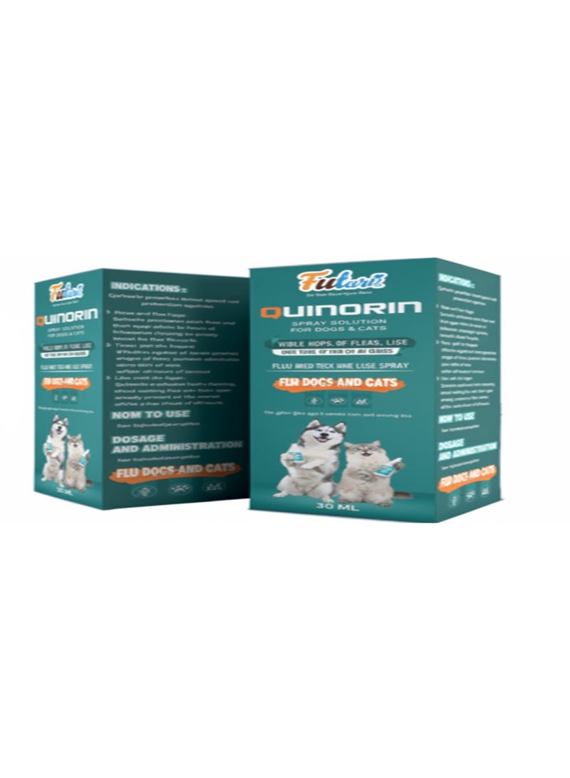 FUTURE Quinorin Flea and Tick Spray Solution for Dogs and Cats 50 ml