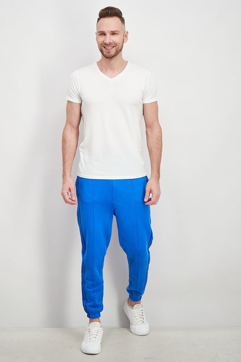 Adidas Men Sportswear Fit Training Sweat Pants, Blue - Image 4