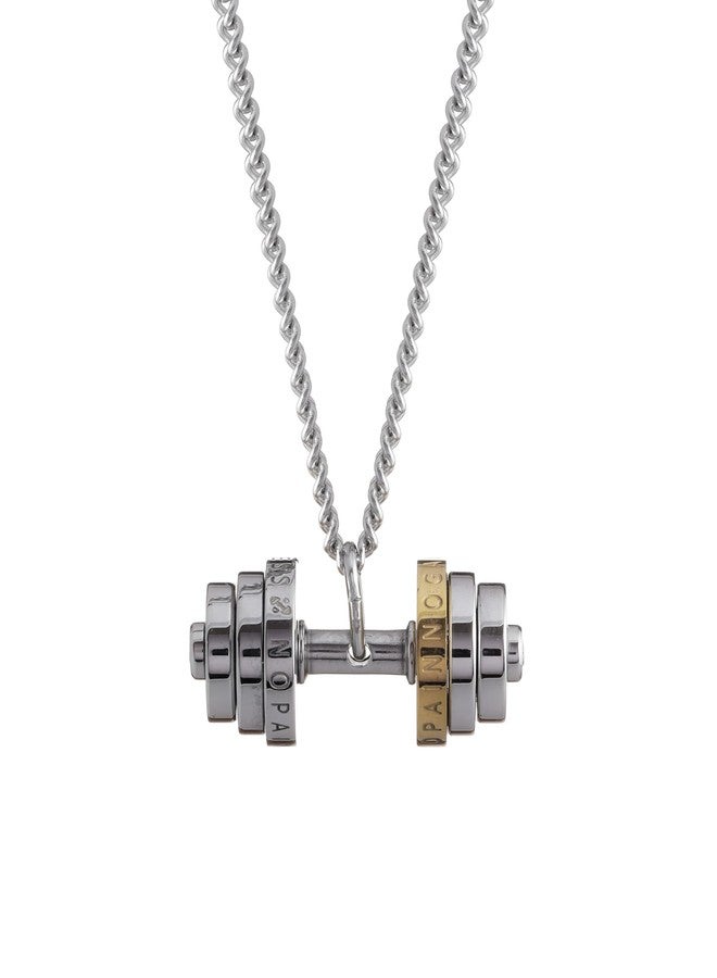 HAQUIL Dumbell Pendant Necklace Gym Dumbbell Barbell Necklace for Men Women - Image 1