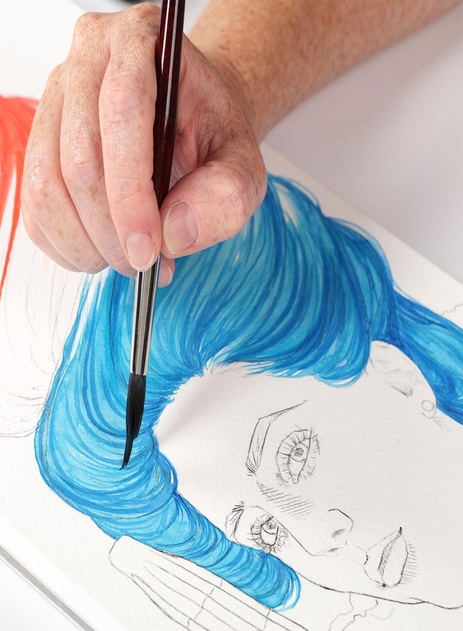 Creative Mark Mimik Reservoir Synthetic Kolinsky and Squirrel Liner Brushes - Wet Media Reservoir Brush for Paint, Acrylics, Watercolors Ideal for Artists, Calligraphers - Size #6 - Image 3