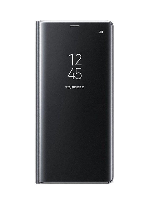 Clear View Stand Flip Case Cover For Samsung Galaxy Note 8 Black